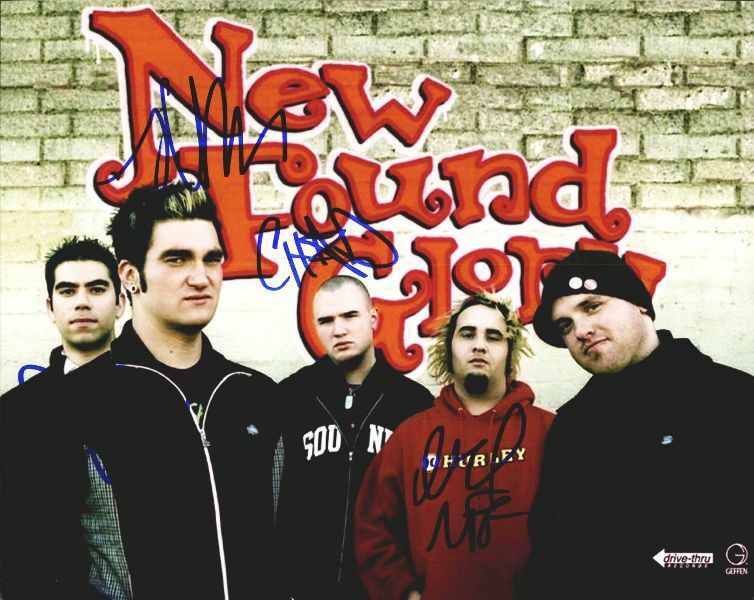 New Found Glory Group Authentic signed rock 8x10 Photo Poster painting W/Cert Autographed 326-f