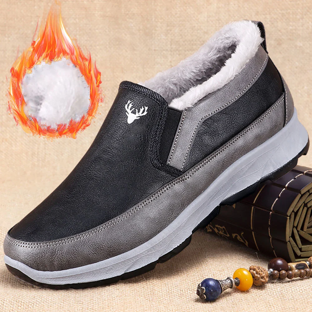 Smiledeer New men's winter shoes warm waterproof cotton shoes