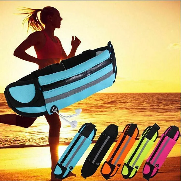 Running Belts for Women Waterproof Fanny Pack Running Waist Pouch Phone Holder Adjustable Sports Money Belt with Headphone Port