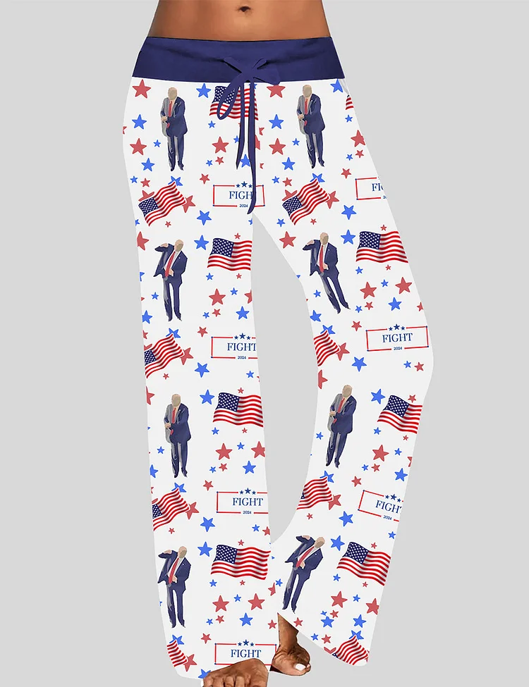 Women's Fight 2024 Wide Leg Drawstring Waistband Pants