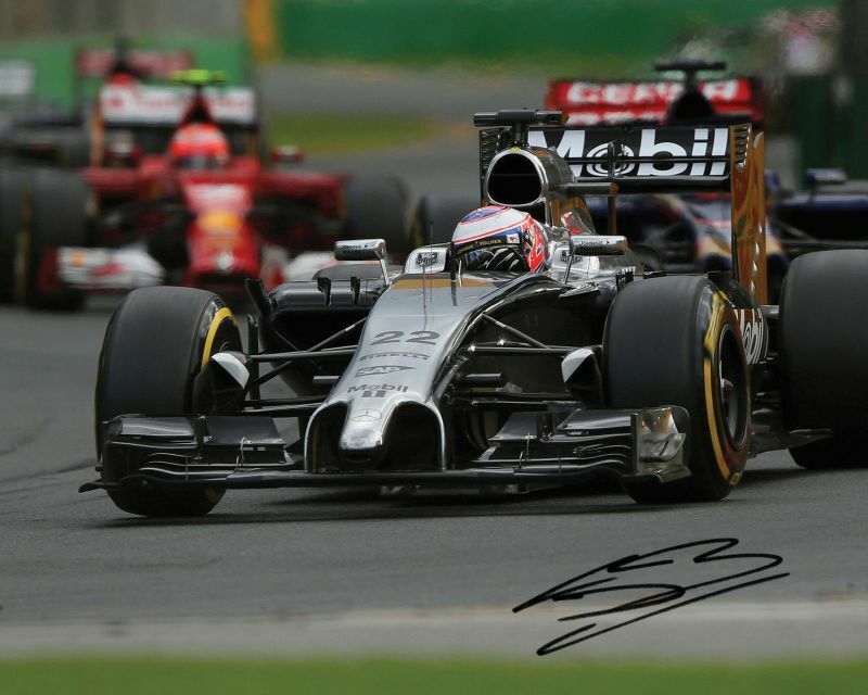 Jenson Button Autograph Signed Photo Poster painting Print