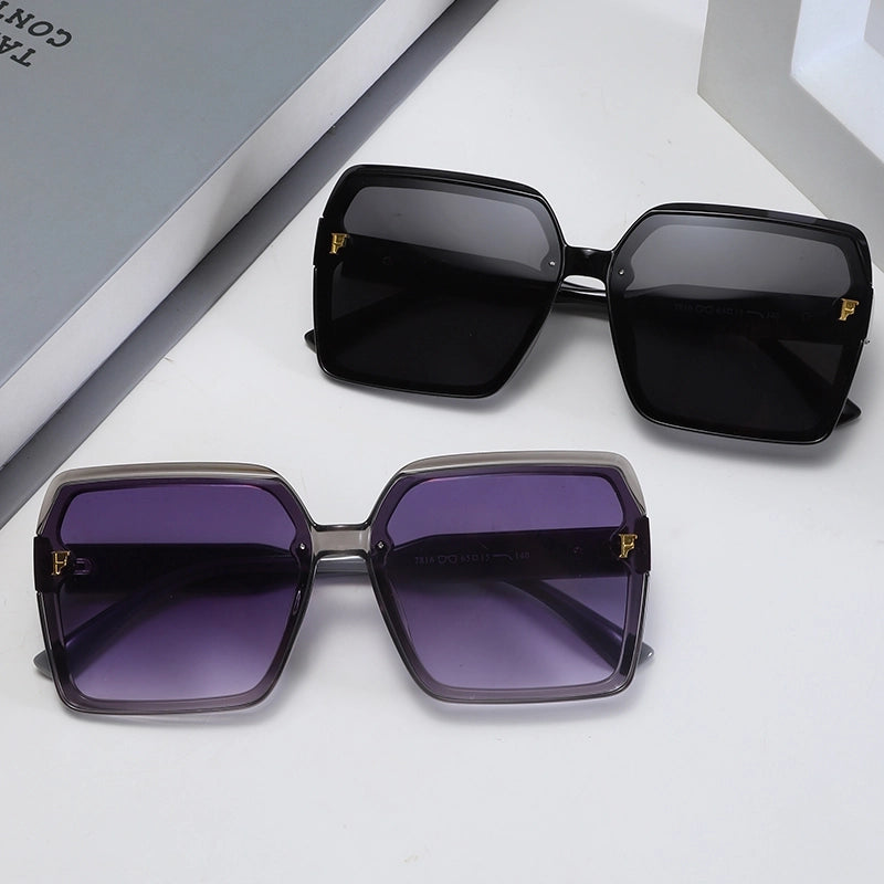 Streetwear Gradient Color Solid Color Pc Square Full Frame Glasses