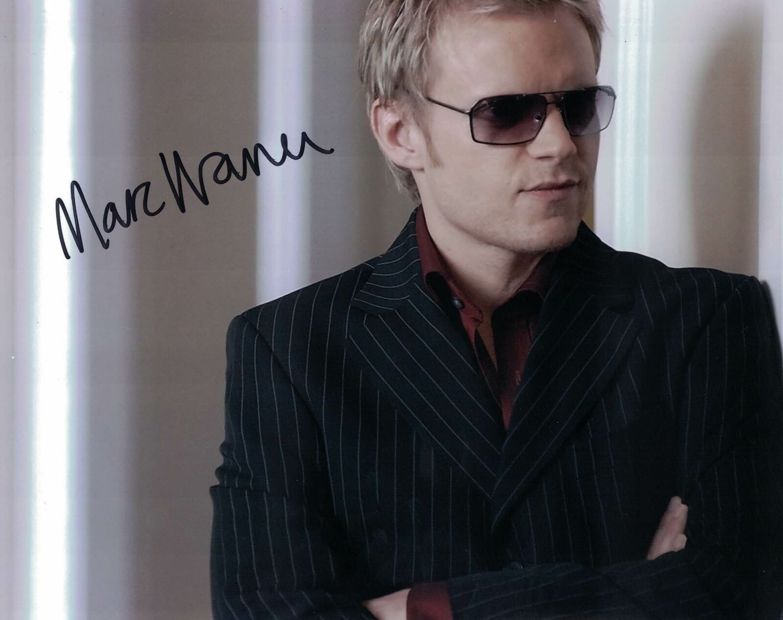 MARC WARREN - Danny Blue in Hustle hand signed 10 x 8 Photo Poster painting