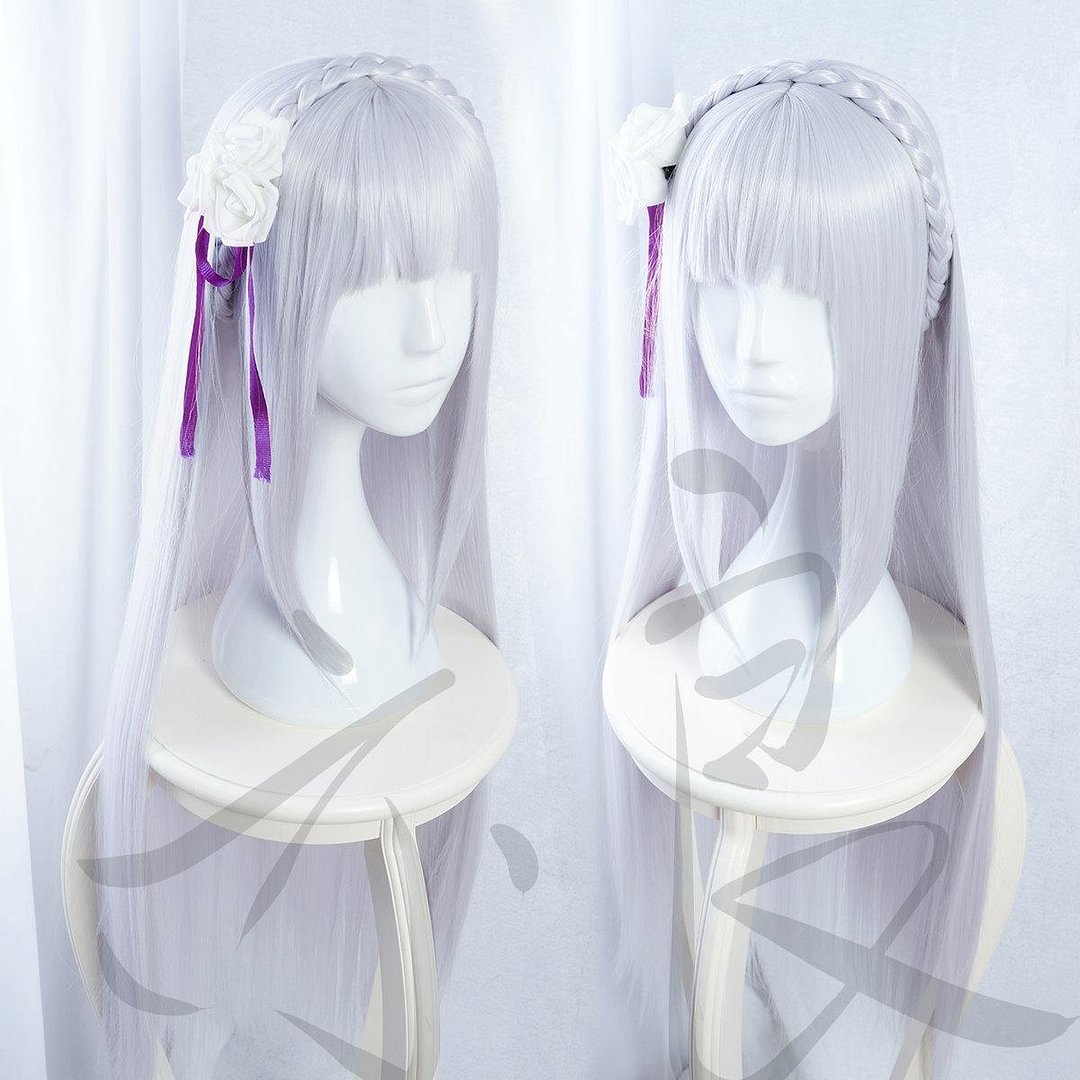 Re: Zero Life in a Different World from Zero Emilia Perücke Cosplay Perücke Version B