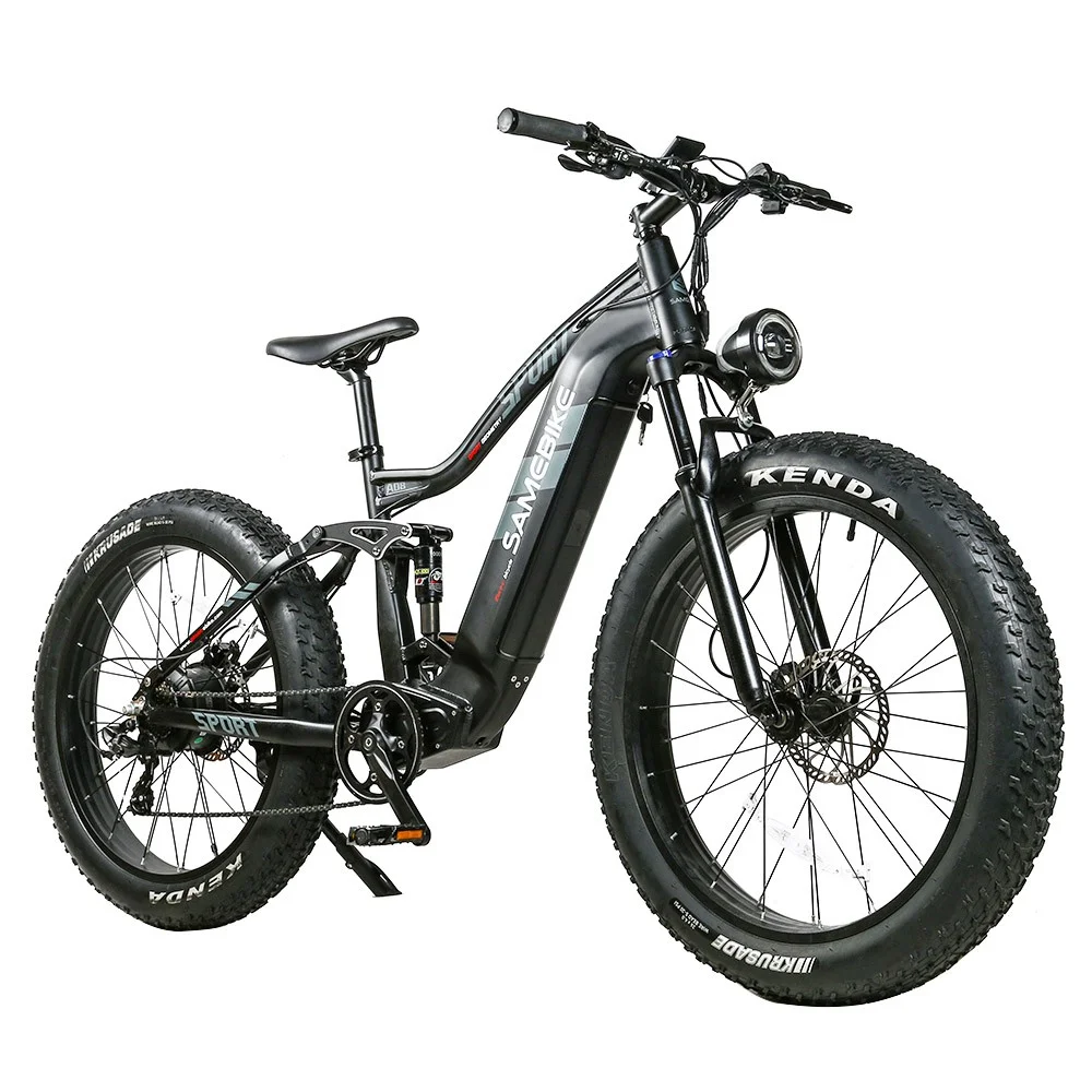 SAMEBIKE RS-A08 Electric Mountain Bike 26*4.0 Inch KENDA Fat Tires 48V 17Ah SAMSUNG Battery 750W Bafang Motor 45km/h Max Speed Shimano 7 Speed Gear Double Suspension System(Pre-sale)