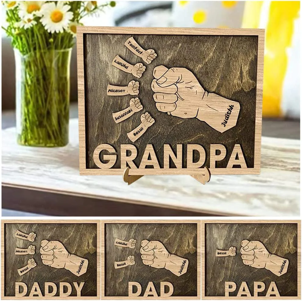 Loveyoufancy Loveyoufancy Father's Day-Personalized Fist Bump Plaque