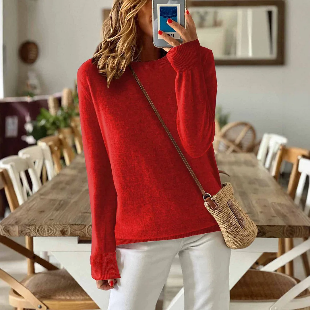 Athvotar Athvotar Sheintemu Autumn And Winter Long Sleeve Simple Solid Color Sweater New