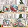 6pcs Poinsettia DIY Diamond Painting Cards Art 15x15cm for Adults