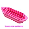 Boat-Shaped Cross Stitch Floss Organizer Tray - 8-Slot Thread Holder & Needle Storage Station for Embroidery Tools tapestrymarket