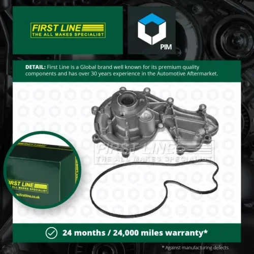 Water Pump fits PORSCHE CAYENNE 92A 3.0D 2010 on Coolant Firstline 95810603330 Parts