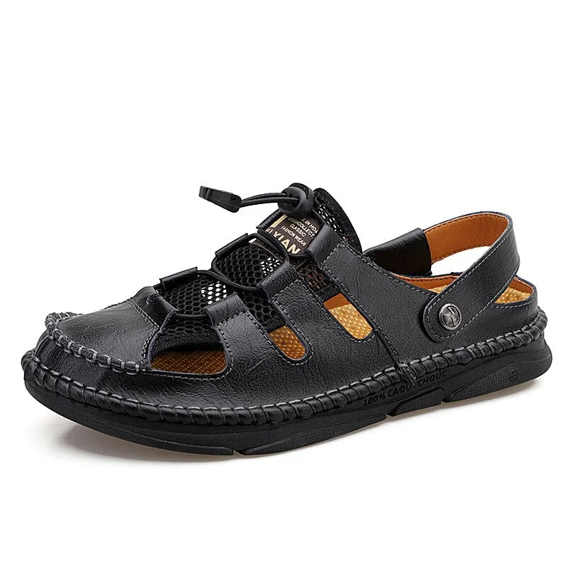 Hot Sale Men's Sandals Summer Men's Beach Sandals Fashion Leather Men's Footwear Outdoor Soft Men's Wading Shoes Men's Shoes