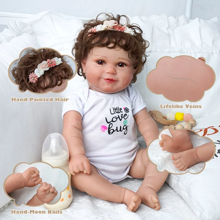 Babeside Smiling Reborn Baby Maddy 20'' Older Girl Best Gift for Kids