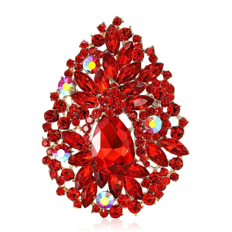 Retro Pin Water Droplets Alloy Inlay Artificial Rhinestones Women’s Brooches