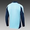 Joyfball 2024/2025 Kids Size Arsenal Half-Pull Training Suit Baby Blue Football Shirt 1:1 Thai Quality