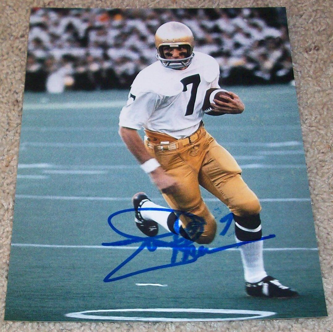 JOE THEISMANN SIGNED AUTOGRAPH NOTRE DAME FIGHTING IRISH 8x10 Photo Poster painting wEXACT PROOF