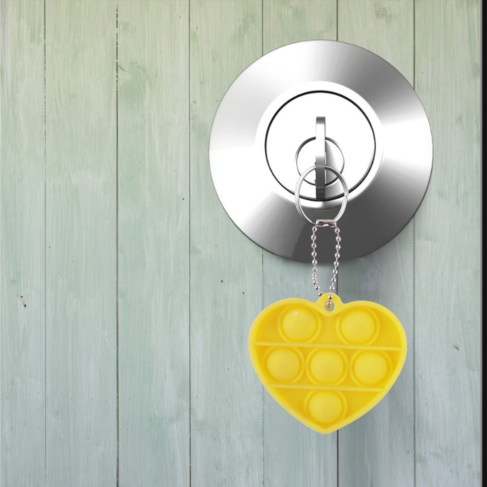 Heart Shaped Yellow - Pop It Fidget Toy