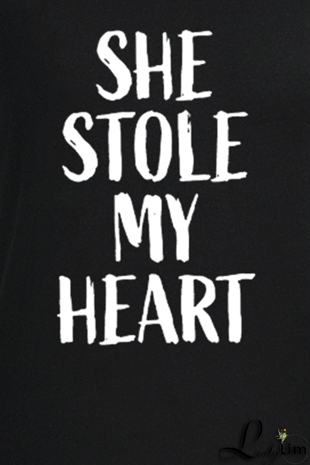 Black Fashion Street Print Split Joint Letter O Neck T-Shirts