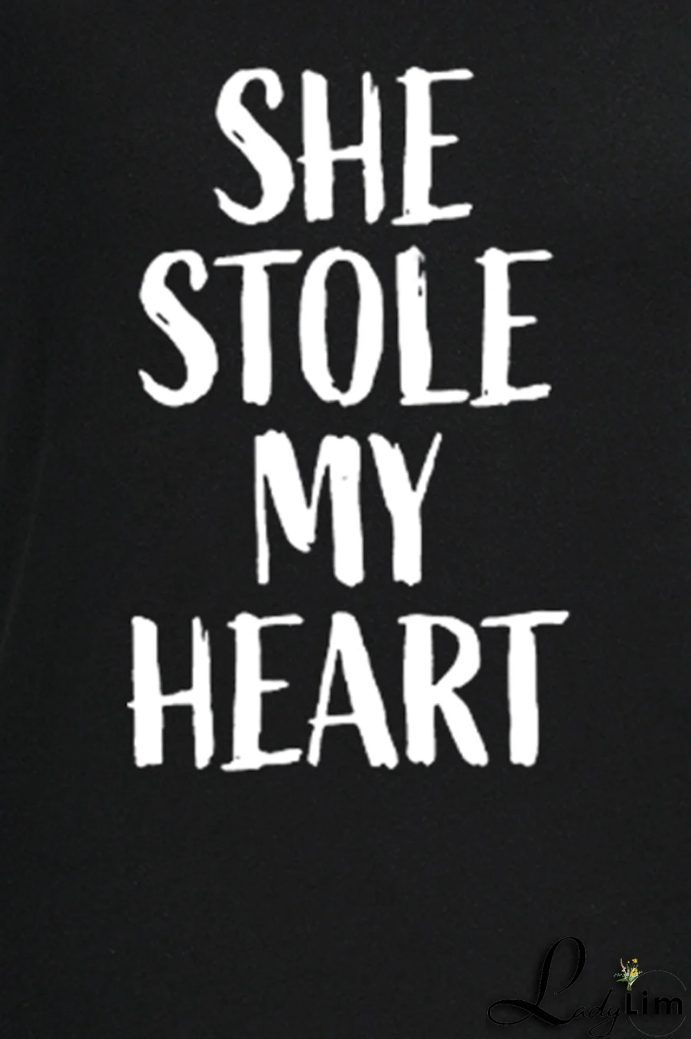 Black Fashion Street Print Split Joint Letter O Neck T-Shirts