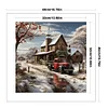 Snow House-11CT Stamped Cross Stitch 40*40cm