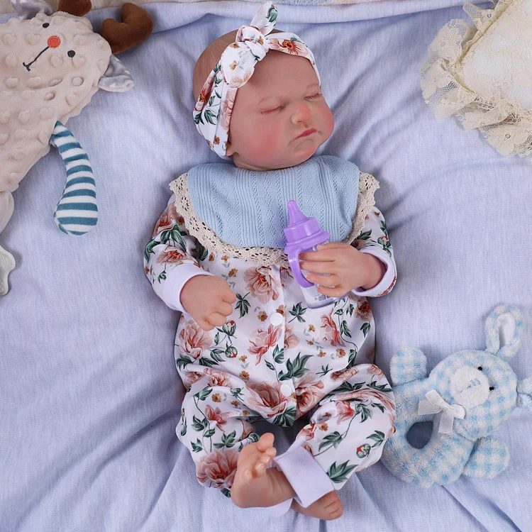Babeside Realistic 17" Newborn Truly Reborn Baby Doll Boy Loki with White Pattern