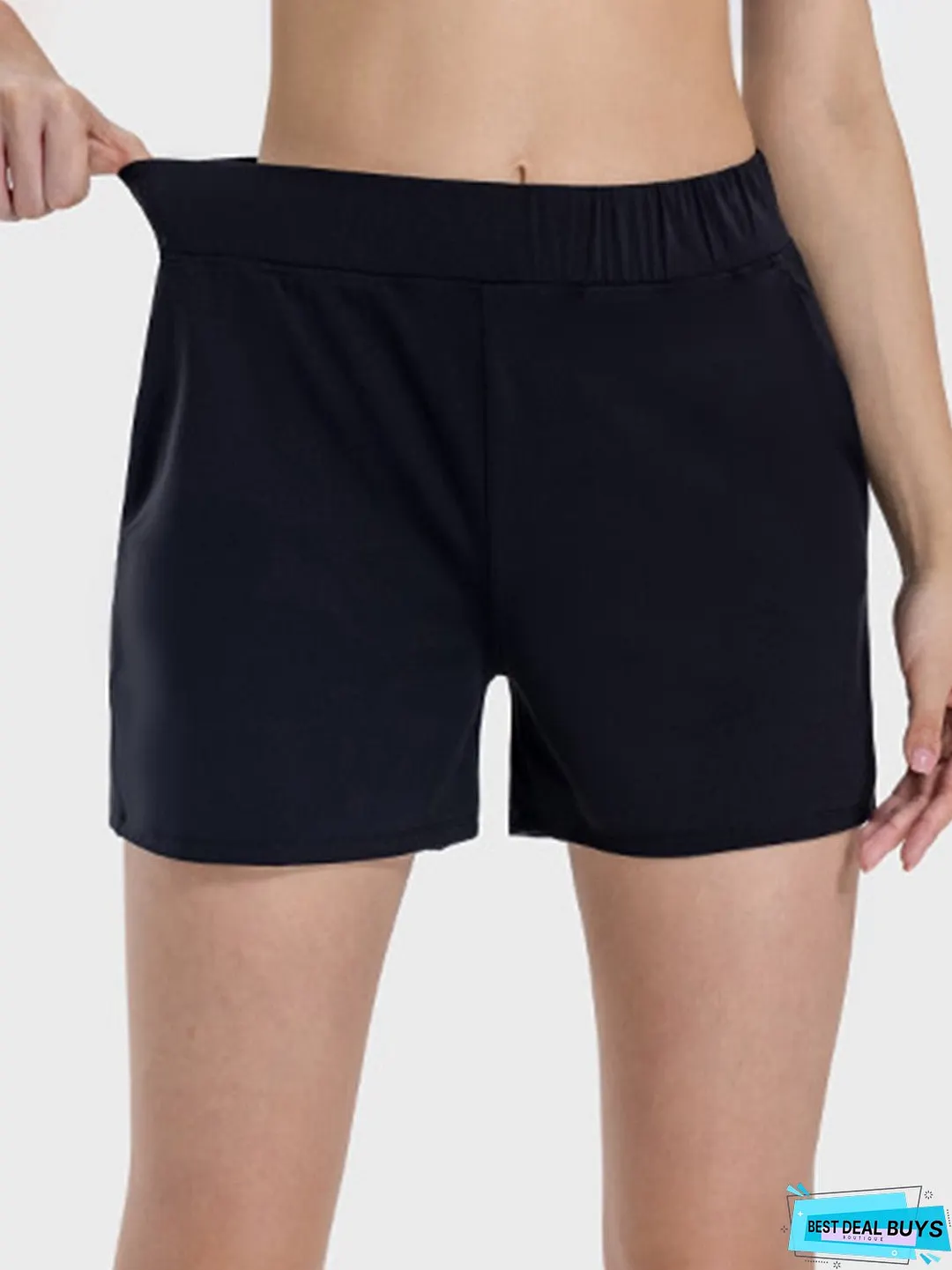 Elastic Waist Active Shorts
