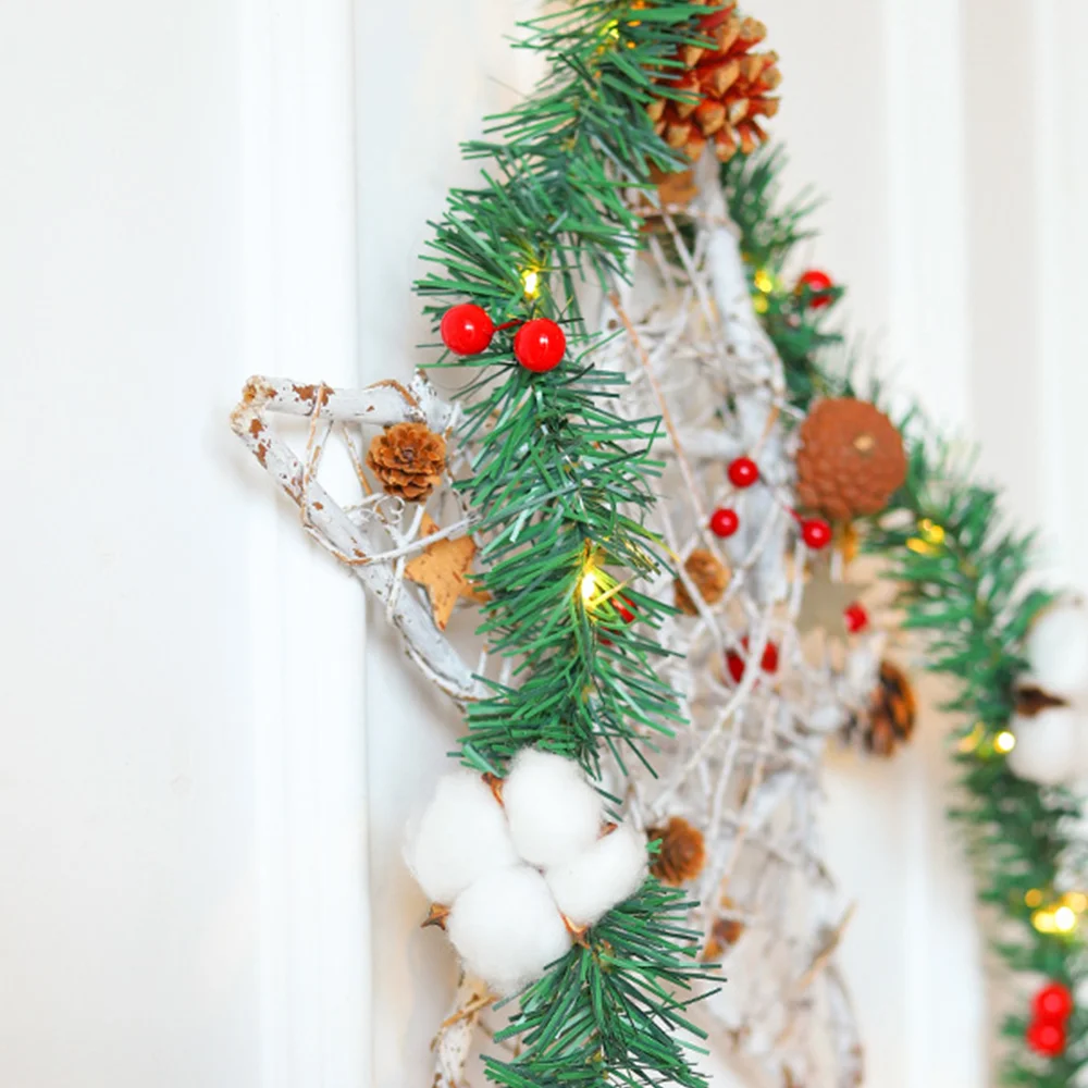 New cotton pine cone Christmas cane decorative string lights