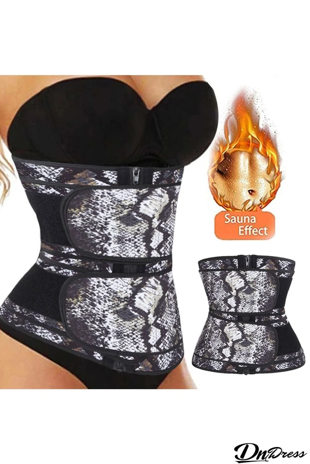 Snake Printing Compression Double Strap Neoprene Waist Trainer