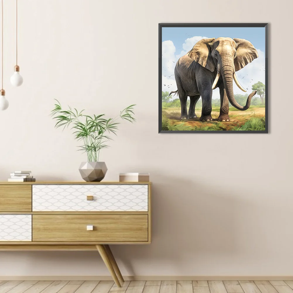 Diamond Painting - Full Round Drill - Elephant(Canvas|35*35cm)