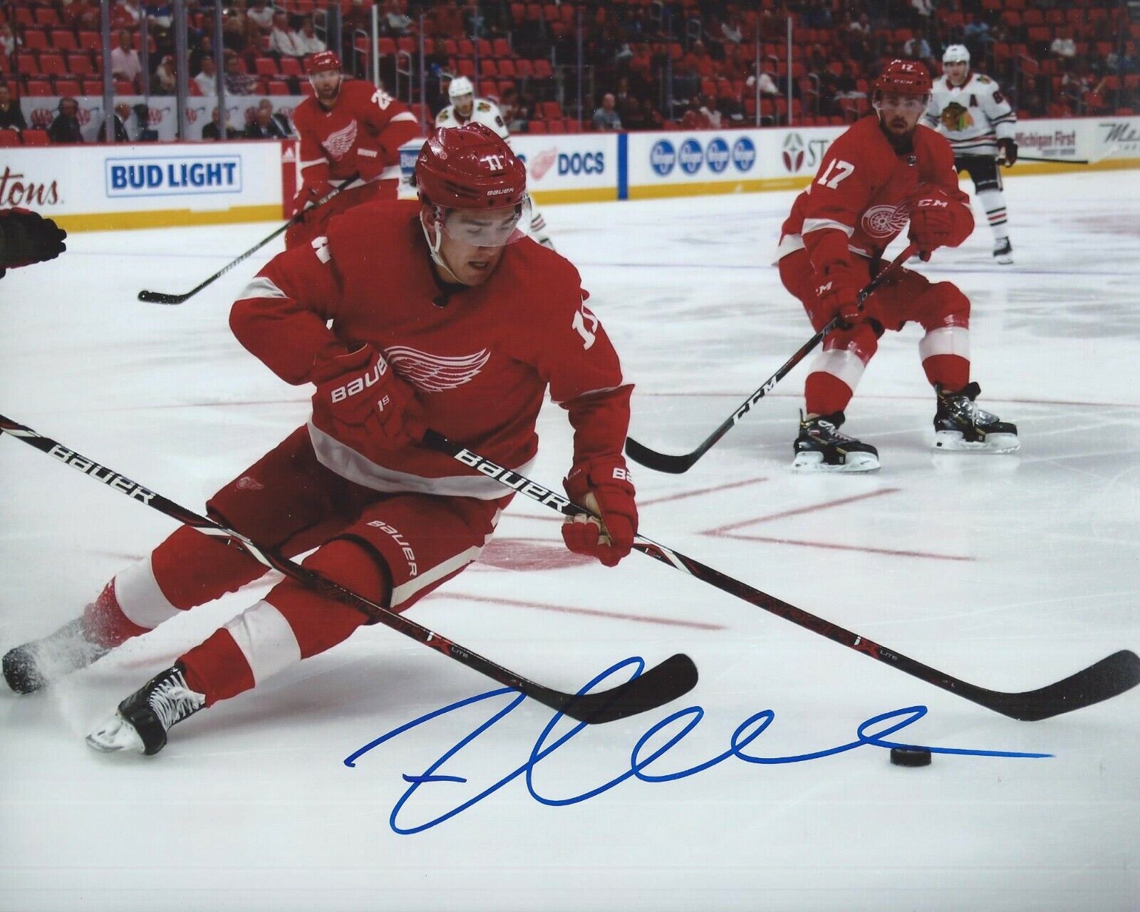 Filip Zadina Signed 8x10 Photo Poster painting Detroit Red Wings Autographed COA C