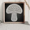 DIY Pearl Painting Mushroom for Home Wall Decor(25x25cm)