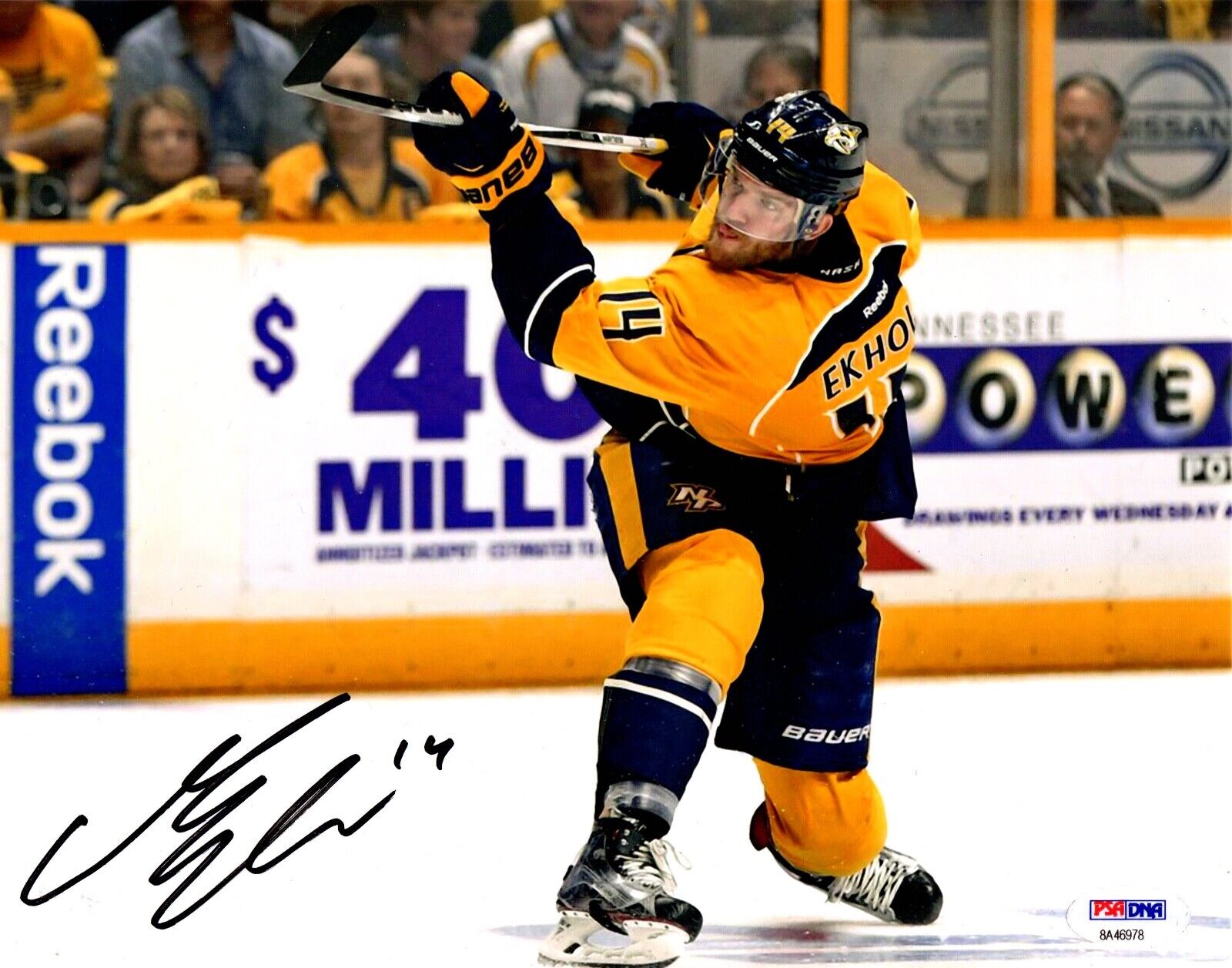 Mattias Ekholm autographed signed 8x10 Photo Poster painting NHL Nashville Predators PSA COA