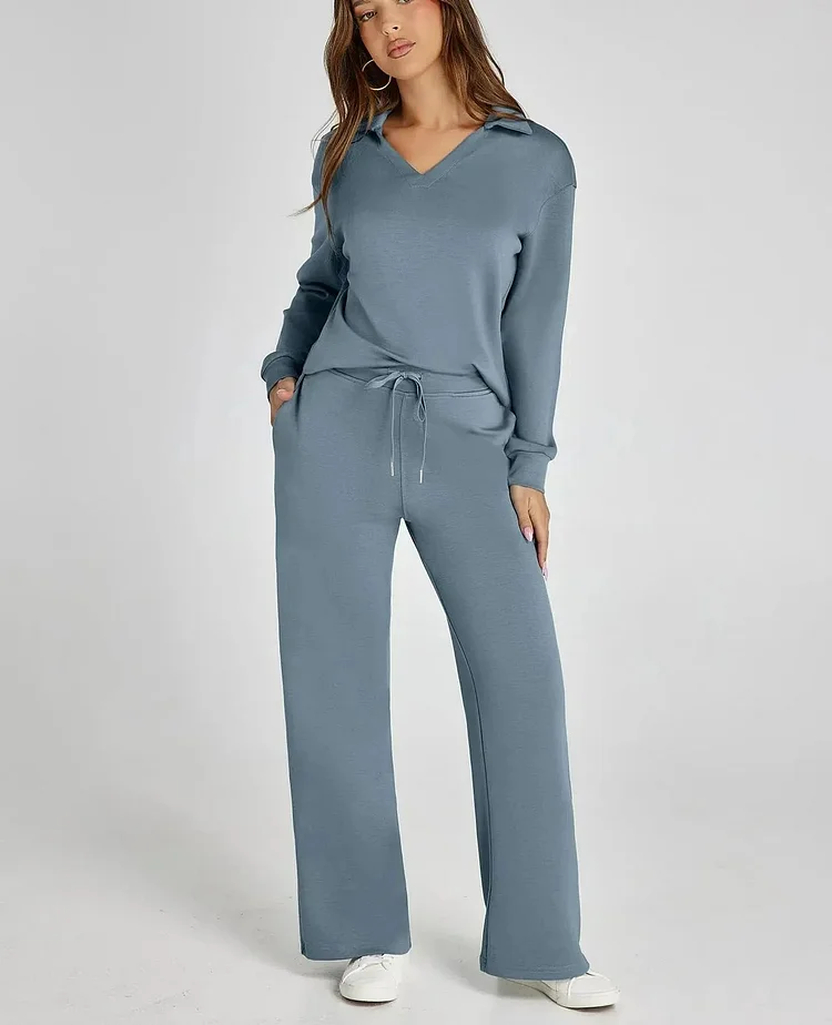 🔥LAST DAY 49% OFF - Women's 2 Piece Sets Outfits Casual Long Sleeve Sweatsuits Sets (🔥Same as in the video)