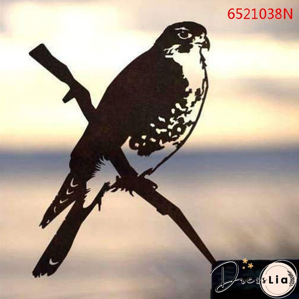 Tree Metal Art Yard Garden Outdoor Branch Gnomes Decoration Sign Rustic Hanging