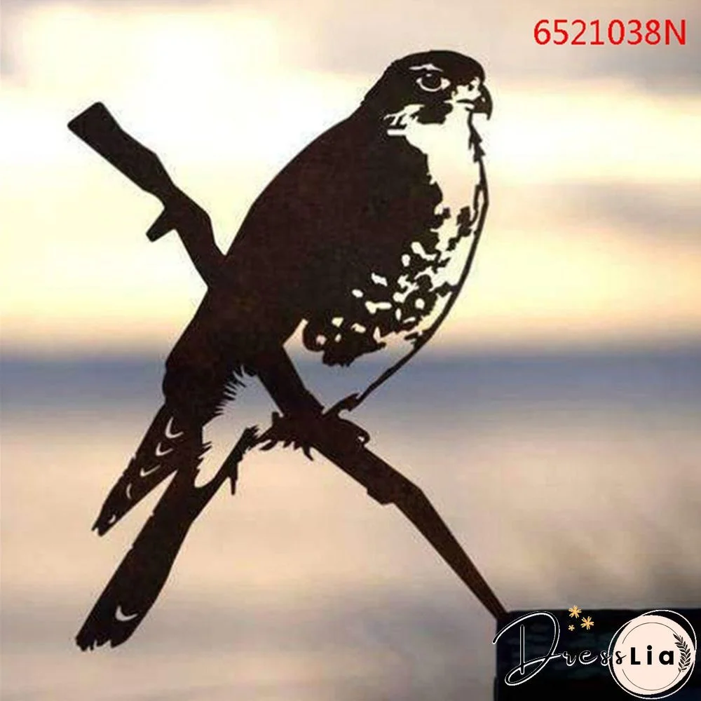 Tree Metal Art Yard Garden Outdoor Branch Gnomes Decoration Sign Rustic Hanging