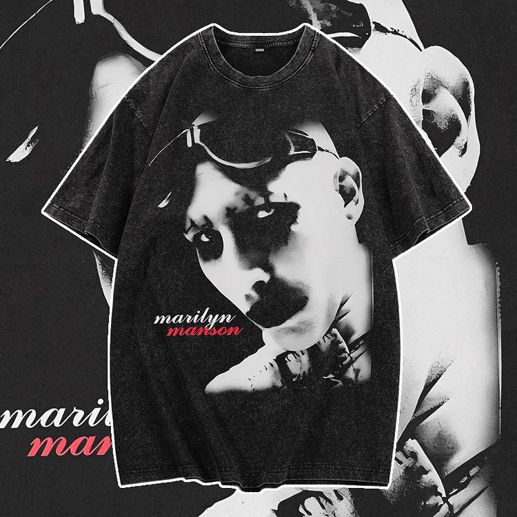 Davidhawaii100% Cotton Casual Eye-catching rock head double-sided street T-shirt - 100% Cotton