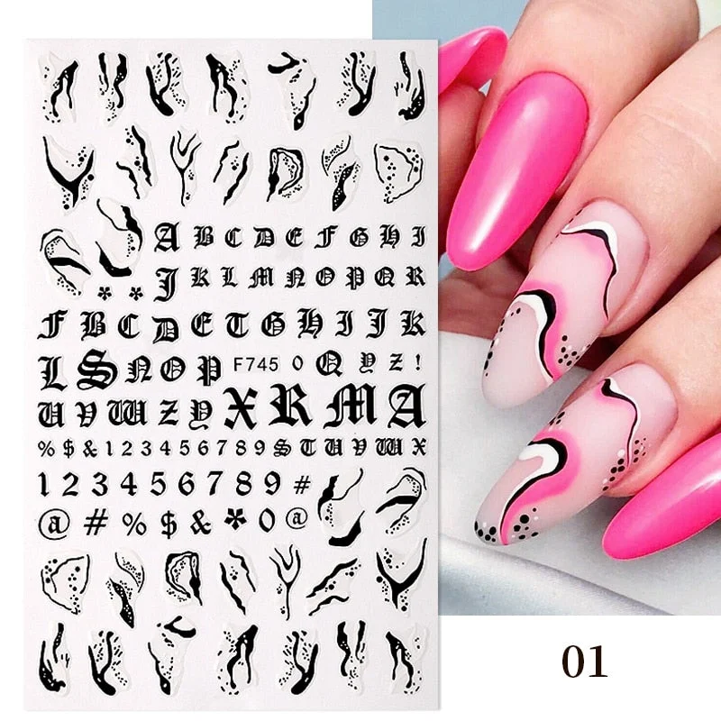 Dandelion Flower 3D Nail Stickers Women Face Abstract Butterfly Image Sexy Girl Christmas Slider Design Polish Nails Art Decals-Nail Inspo