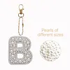DIY 26 A-Z Letter Pearl Painting Keychain Charm Kits, Custom Alphabet Initial DIY Name Bag Key Ring Gift