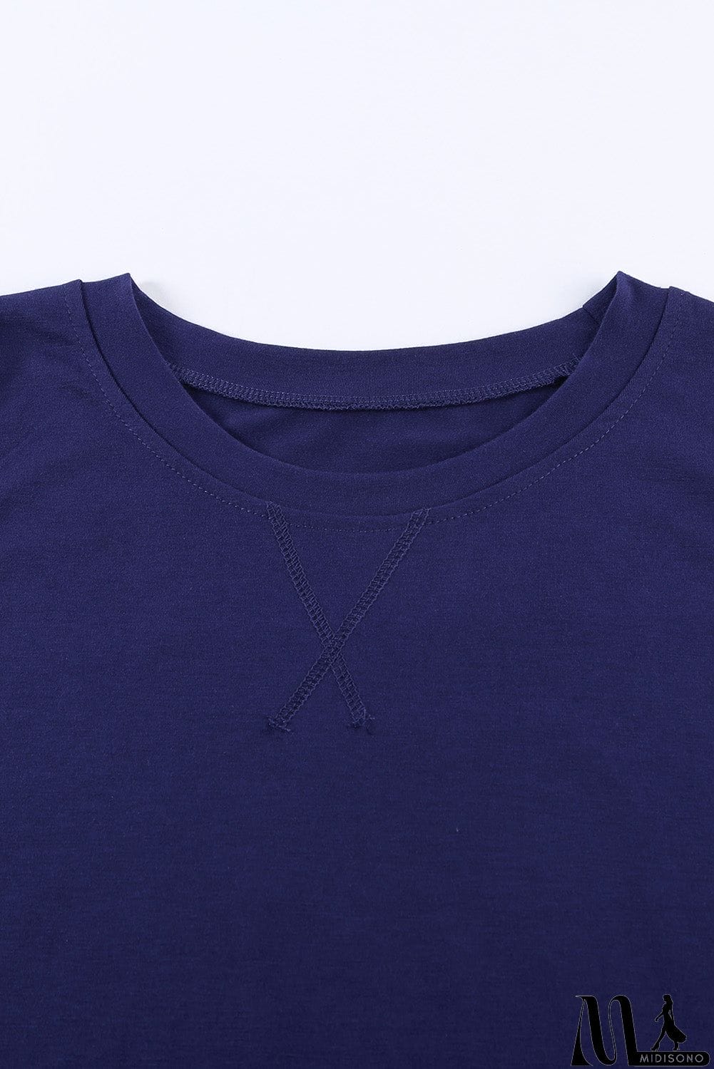 MidiSono - Solid Color Crew Neck Tank