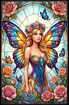 Luxury AB Velvet Diamond Painting Kit - Butterfly Fairy