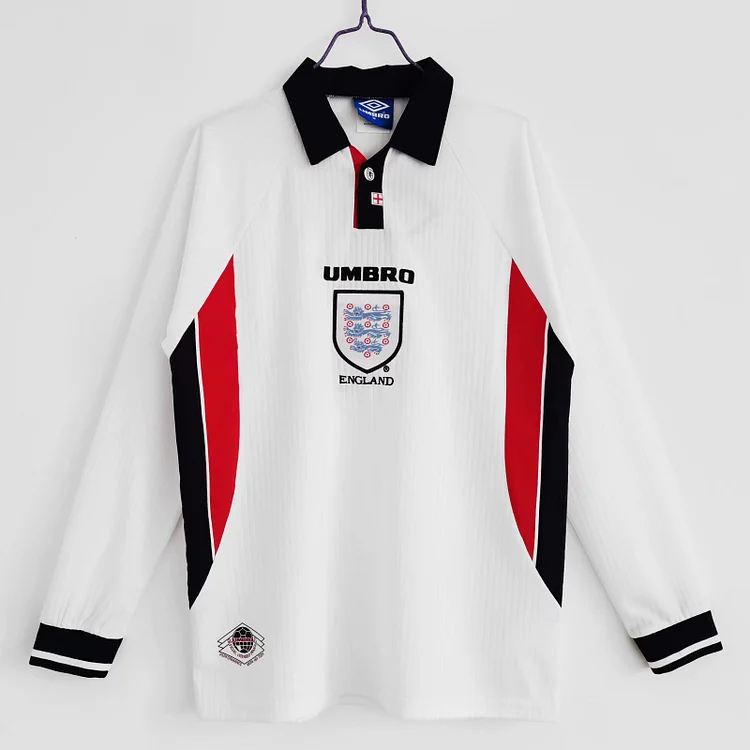 1998 England Home Long Sleeve Retro Jersey