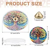 4pcs DIY Diamond Painting Incense Tray Incense Burner Stick Holder (Tree Life)