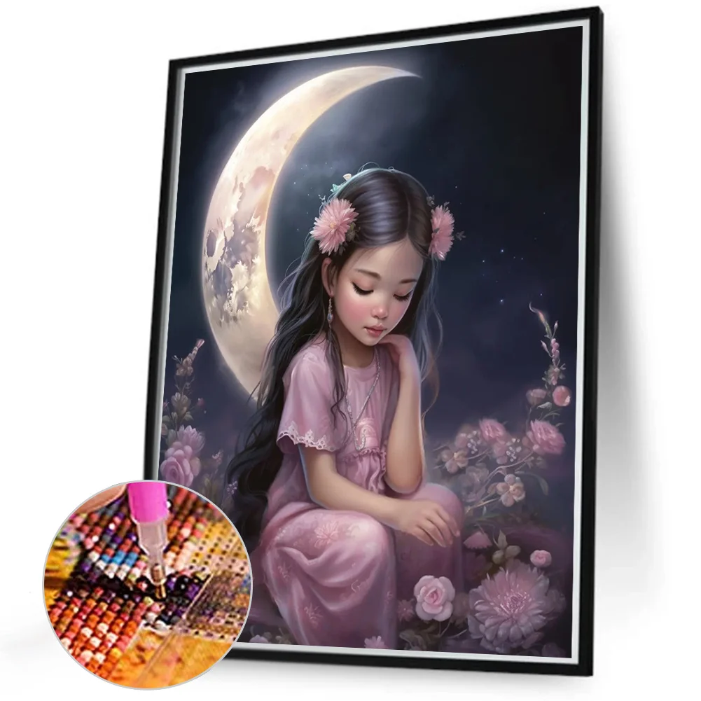Diamond Painting - Full Round Drill - Girl(Canvas|40*50cm)