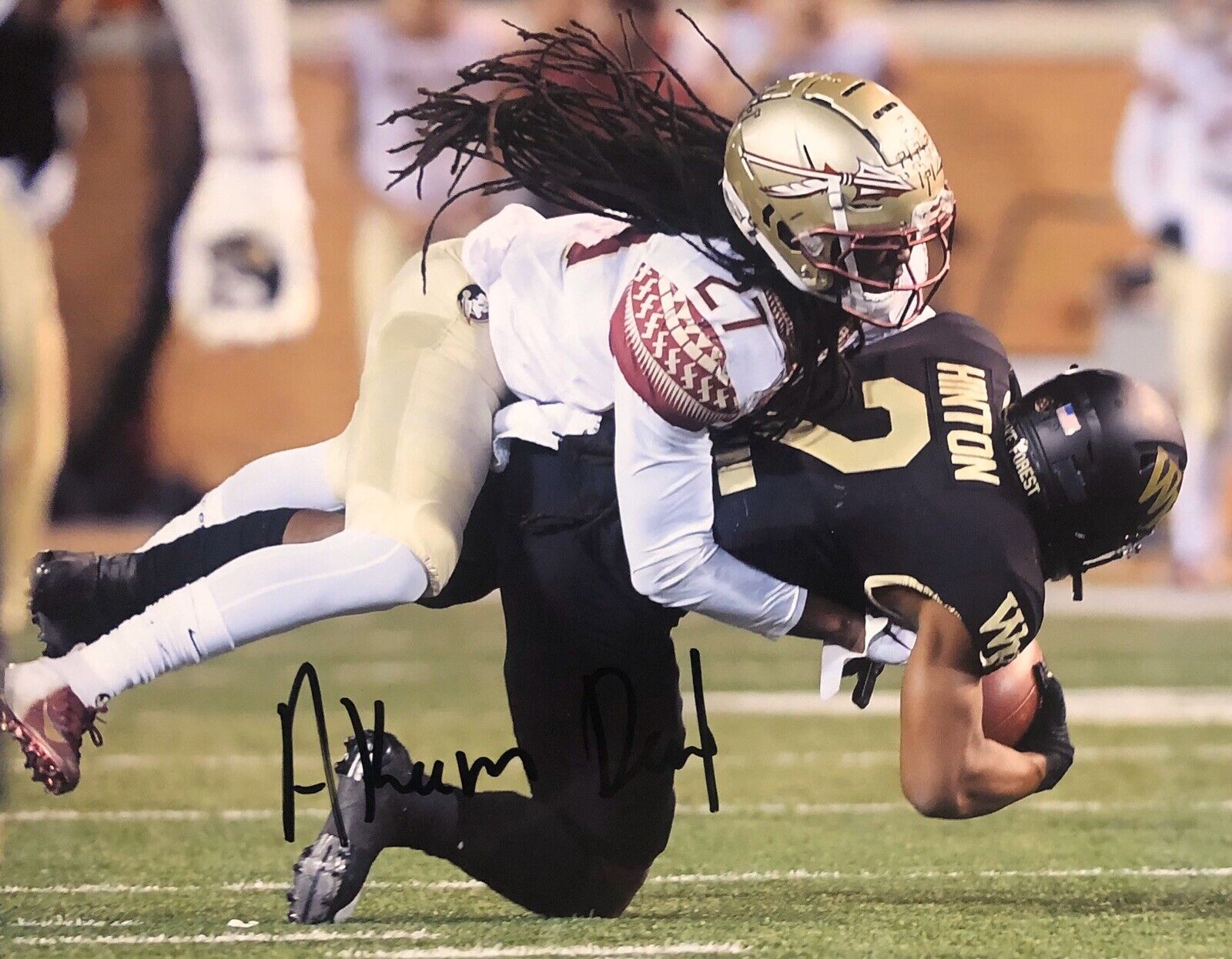 Akeem Dent Signed Autographed Florida State Seminoles 8x10 Photo Poster painting Coa