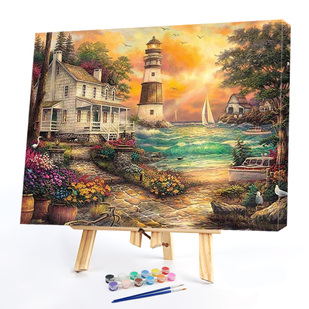 

40*50CM - Paint By Numbers - Woodland Hut, 501 Original