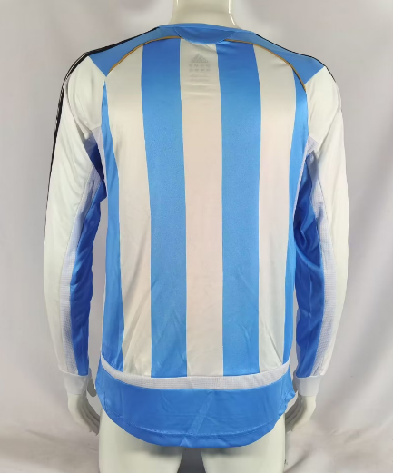 Retro 2006 Argentina Home Long Sleeve Football T-Shirt Thai Quality