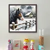 Winter Horse-11CT Stamped Cross Stitch 40*40cm/15.75*15.75in tapestrymarket