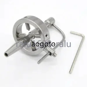 pornhint Pornhint Spikes Chastity Stainless Steel Screw Locking Scrotum Testicle Lock