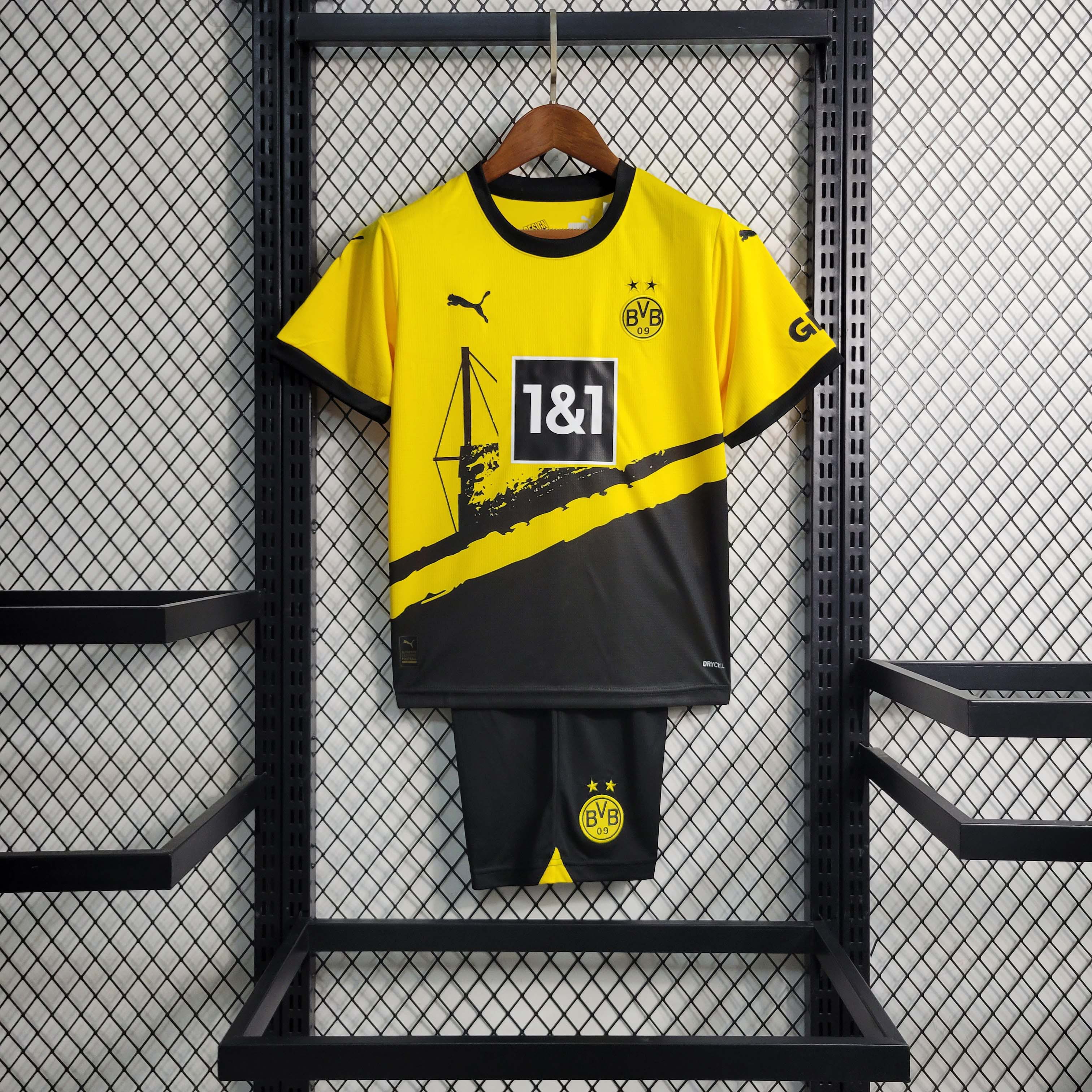 2023-2024 kids Dortmund home Football Shirt 1:1 Thai Quality