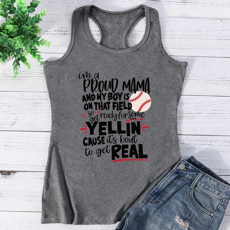 I'm a proud baseball mama Vest Top-Annaletters