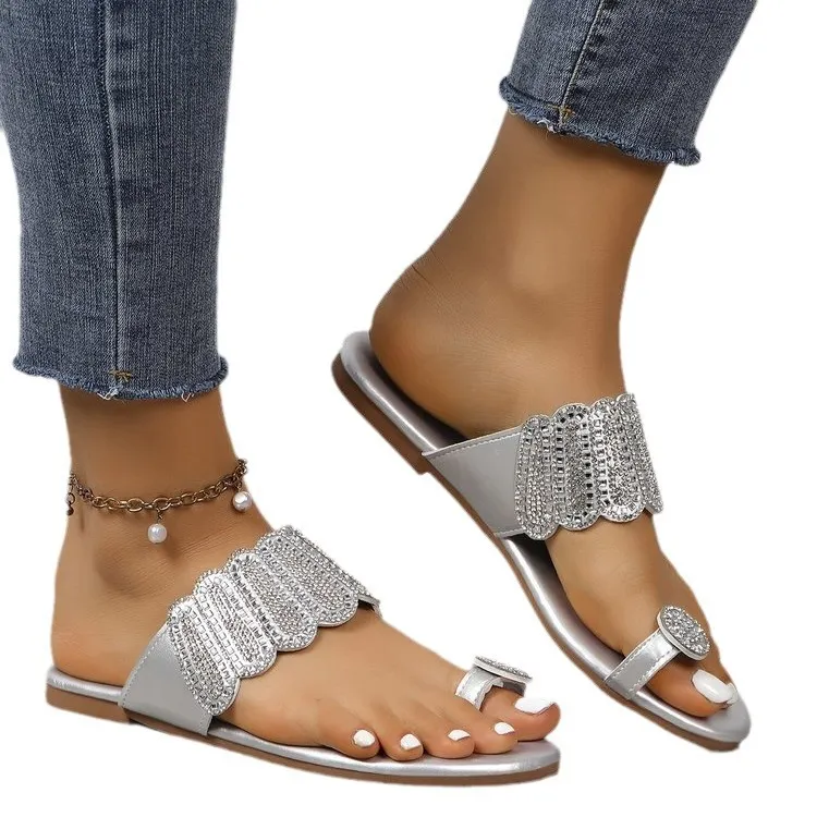 Yyvonne Sleeve Flat-Bottomed Slippers Women In Summer 2025 Flat-Bottomed Light Cool Slippers Women